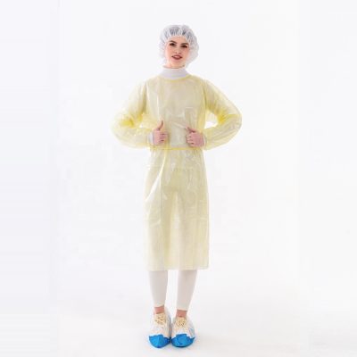 Light yellow professional isolation suit (1)