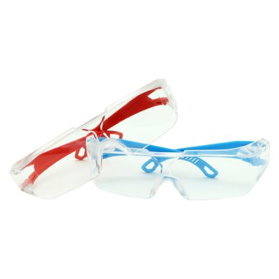 Universal blue lens clear goggles (1)